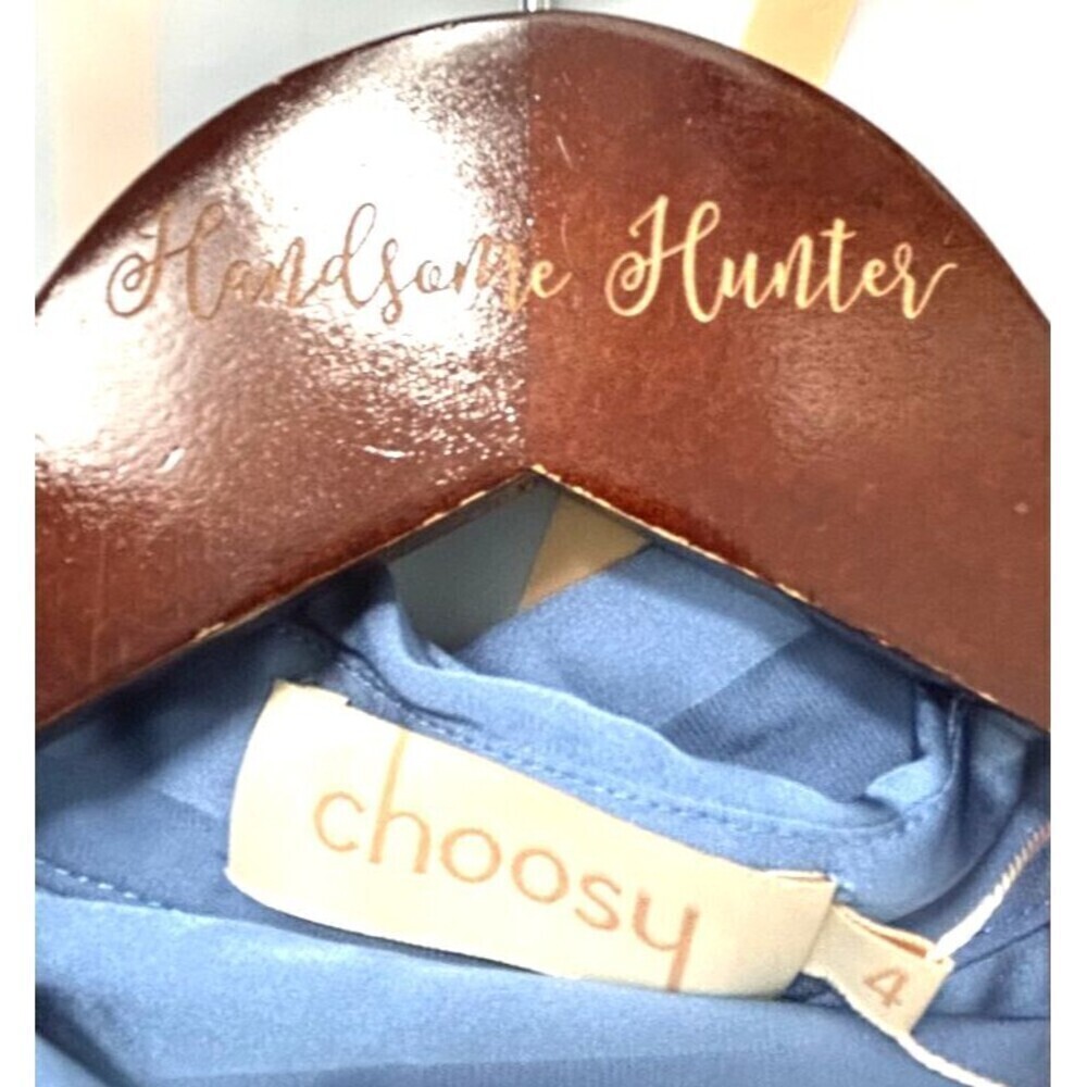 Choosy‎ Lafayette Womens Sz 4 Blue Striped Jumpsuit Pockets Front Tie Comfort H4 - Picture 10 of 12